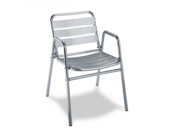 Sillon Modelo M290 Aluminio anodizado con asiento y respaldo en costillas de aluminio (Consultar disponibilidad)